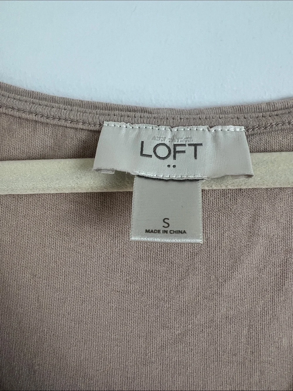 LOFT Small Bundle X2 Beige Sequin Tank And Animal Print Puff Ruched Sleeve Tops